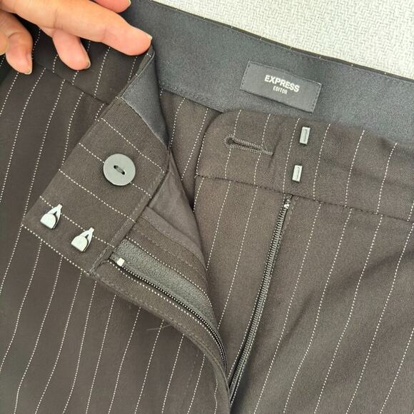 Elegant Black Pinstripe Women's Pants - Picture 4 of 9